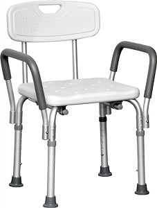 Bath Seat/Shower Chair with Back and Padded Arms