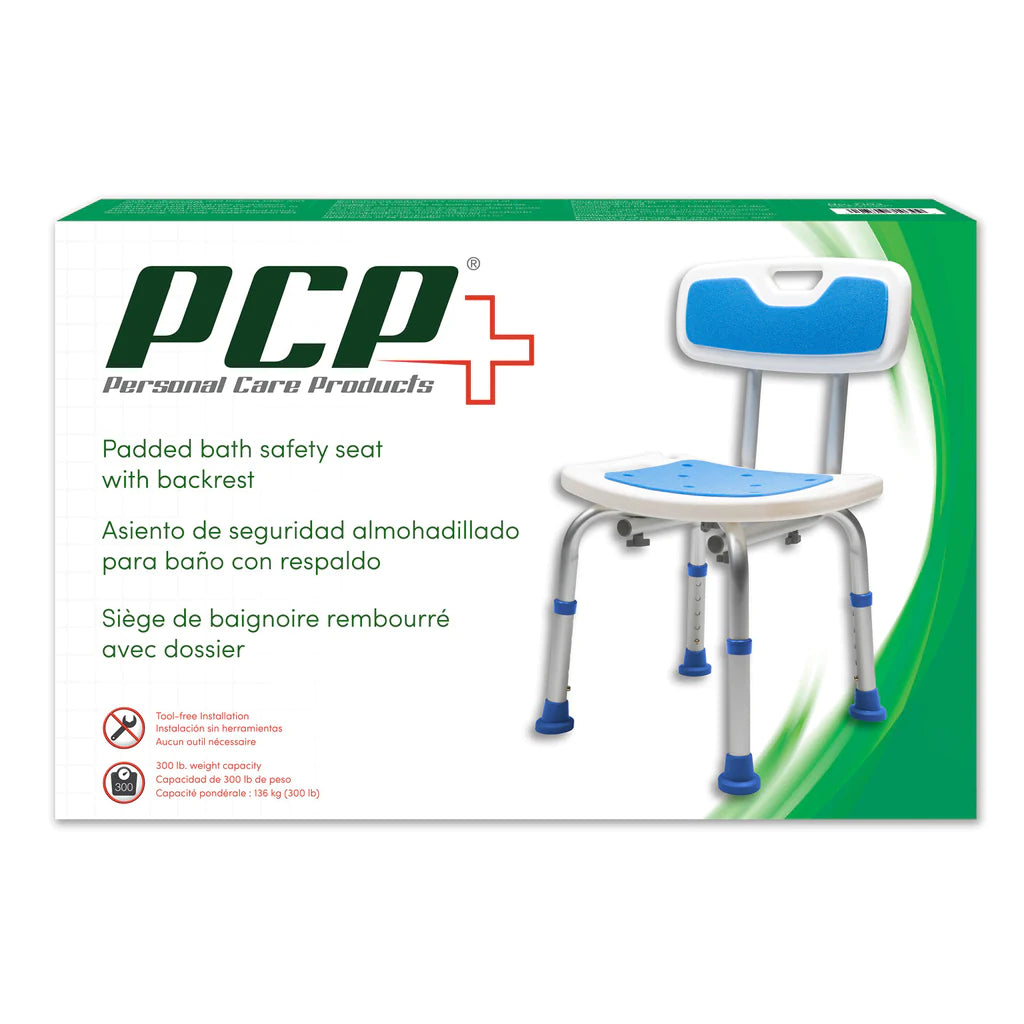 Foam Padded Bath Seat with Back