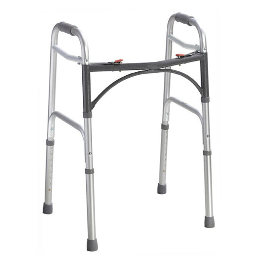 Rental Two-Button Adult Folding Walker without Wheels
