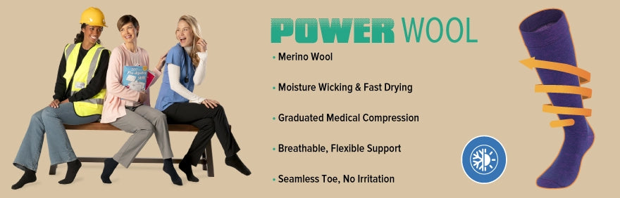 NEW Power Wool Compression Socks