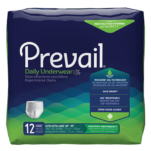 Prevail® Unisex Maximum Absorbency Protective Underwear 4 bags/case