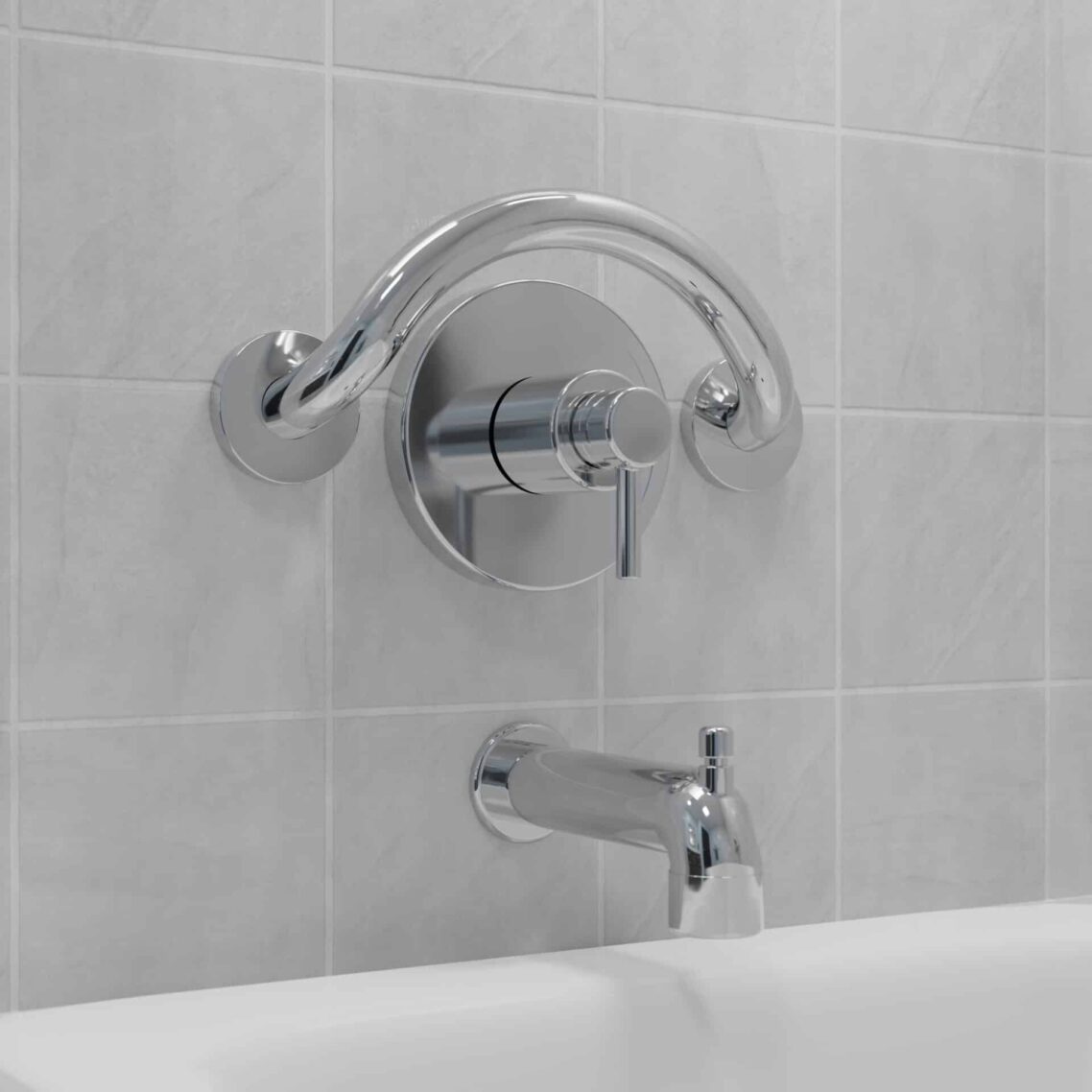 Plus Series Crescent Grab Bar