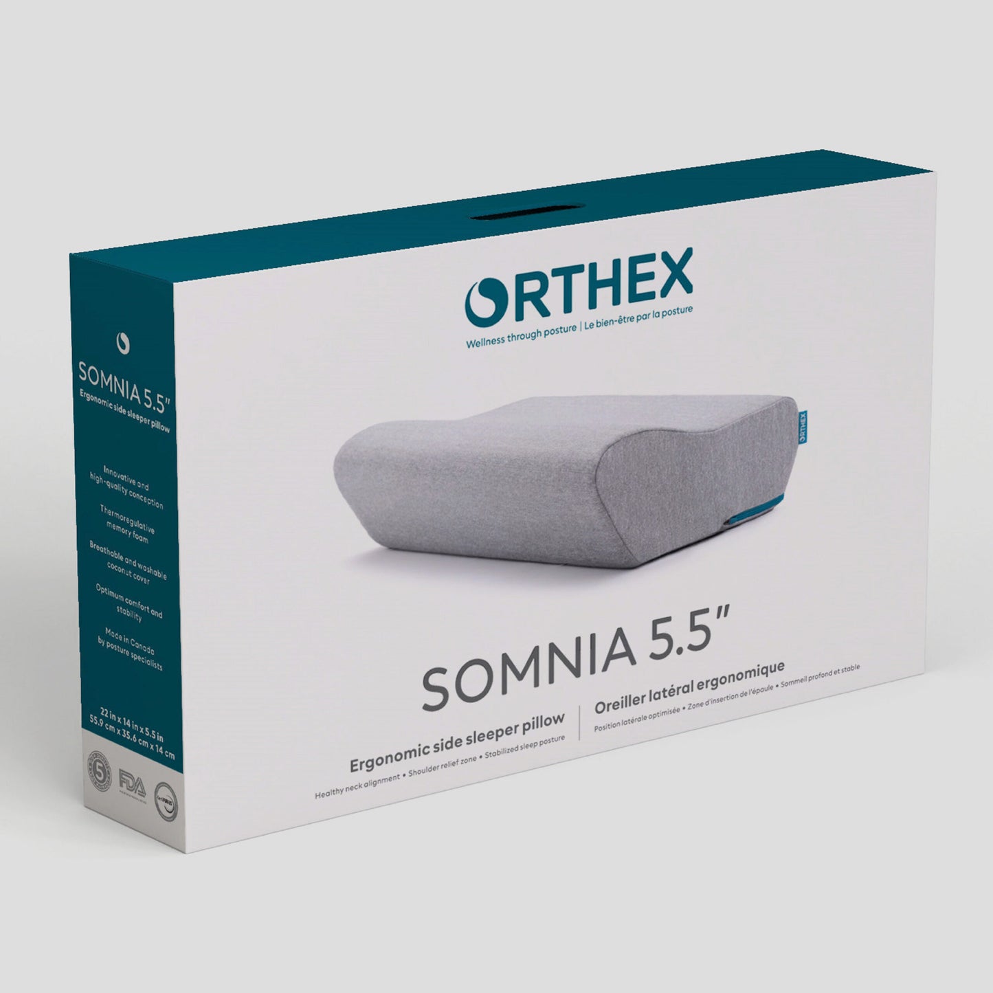 Ergonomic side sleeper pillow Somnia 5.5″