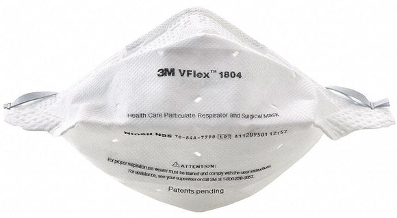 3M™ VFlex™ Healthcare Particulate Respirator and Surgical Mask, 1804, N95