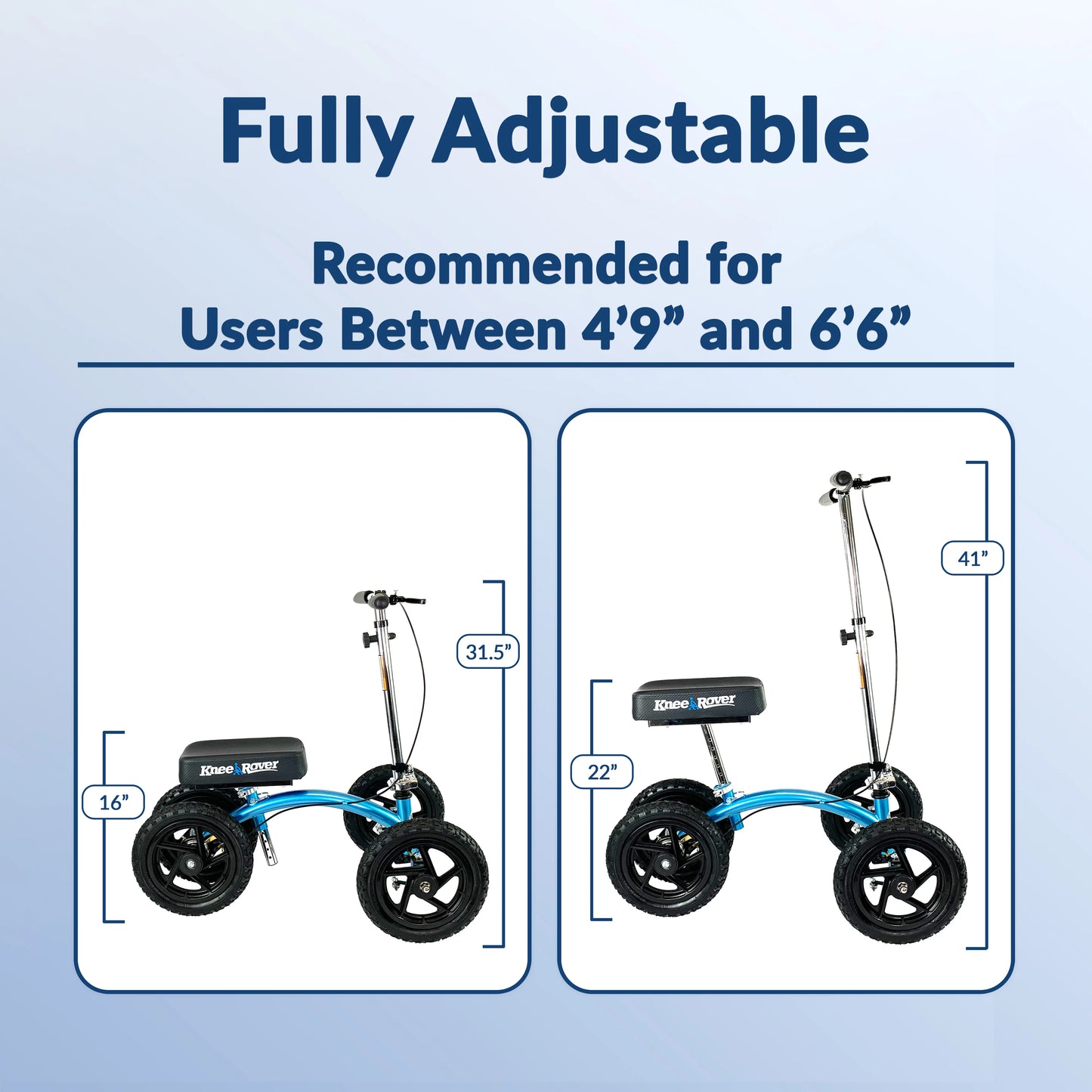 Quad All Terrain Knee Walker/Scooter