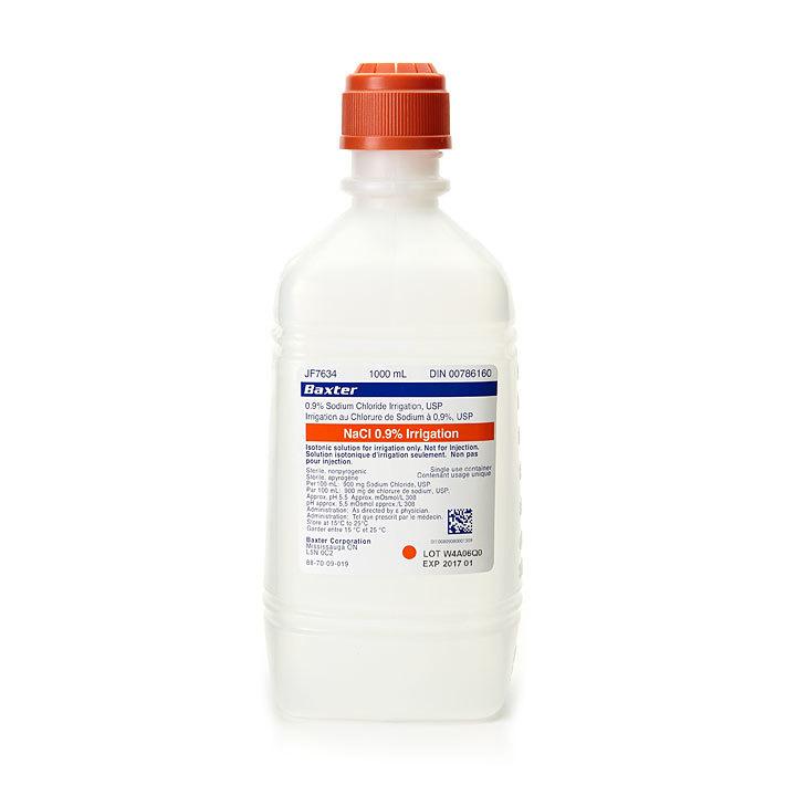 Sodium Chloride 0.9%  Irrigation Solution, Pour Bottle - BC MedEquip