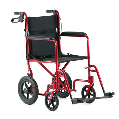 Invacare® Lightweight Aluminum Transport Chair (19"x16") BLUE - BC MedEquip Home Health Care