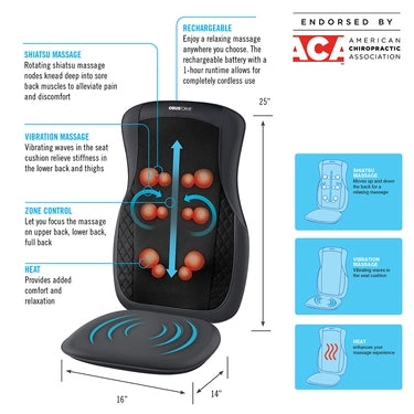 Rechargeable Shiatsu Back Cushion