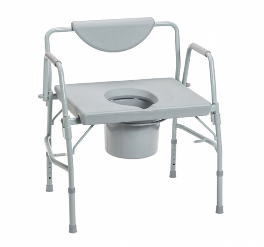 Deluxe Bariatric Drop-Arm Commode, 1000lbs