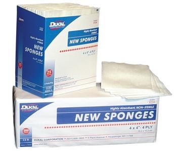 NonWoven Sponge Dukal™ Polyester / Rayon 4-Ply 6124 -Please call for Pricing - BC MedEquip
