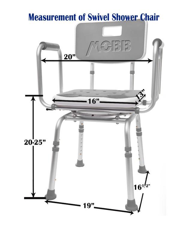 Bath Seat/Shower chair with Back Swivel 2.0 - BC MedEquip
