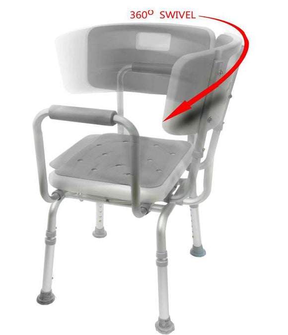 Bath Seat/Shower chair with Back Swivel 2.0 - BC MedEquip