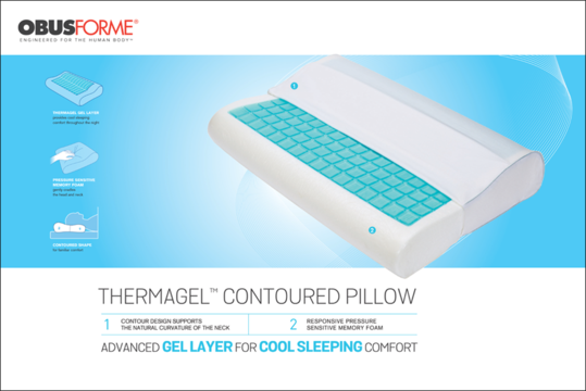 ObusForme Contour Thermagel Memory Foam Pillow PL-GEL-CT
