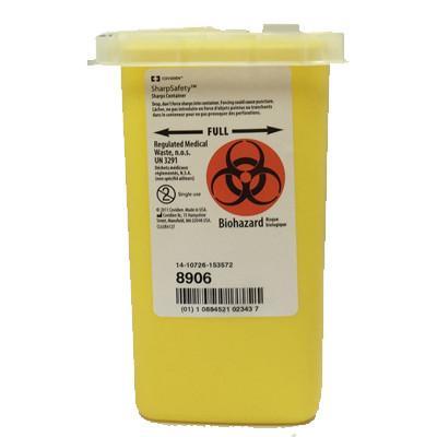 Sharps Container Phlebotomy, Yellow 1 Quart- Please call for Pricing - BC MedEquip