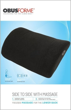 ObusForme Side to Side Lumbar Cushion with Massage SS-BLK-01