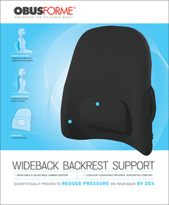 ObusForme Wideback Backrest Support WB-BLK-CB
